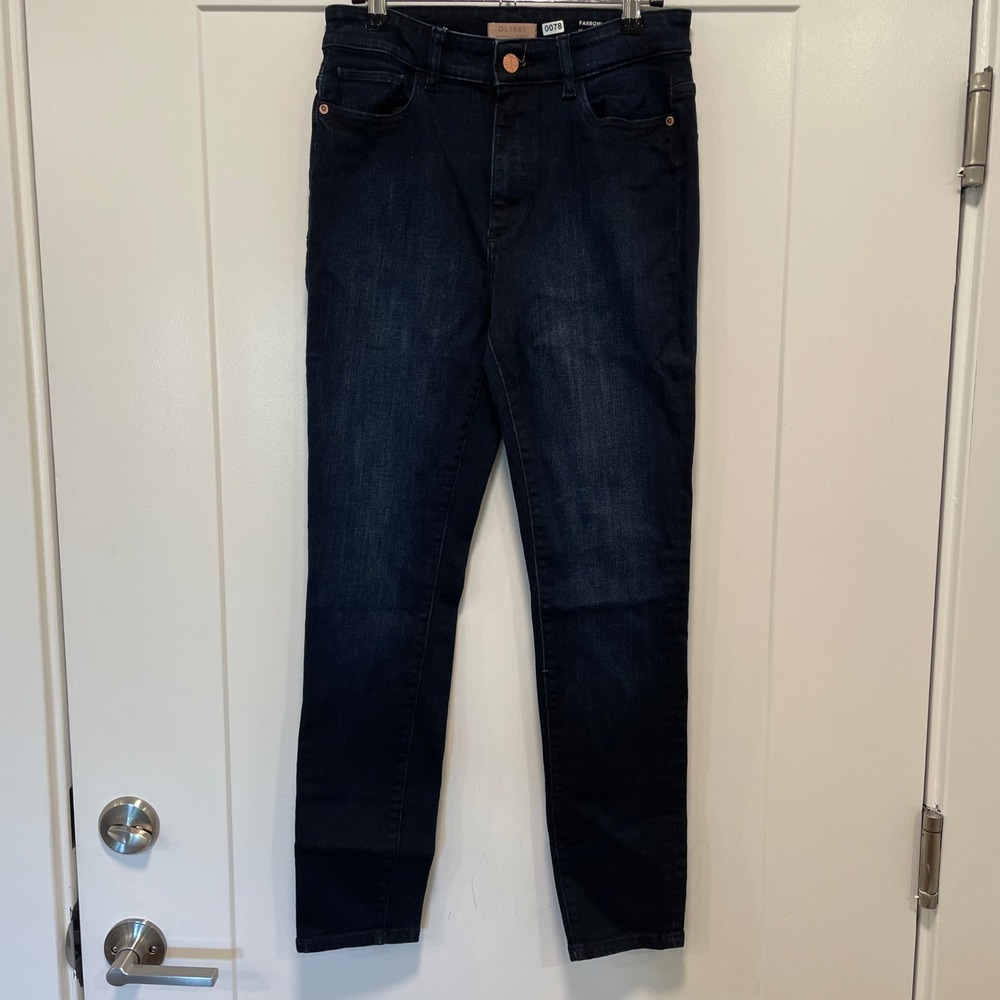 DL1961 Marianna Hewitt Farrow Ankle High Rise Instasculpt Skinny Jeans Blue 27
